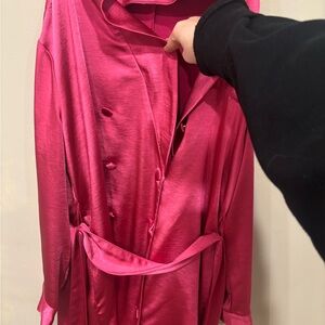 Forever 21 Vibrant Pink Satin Robe